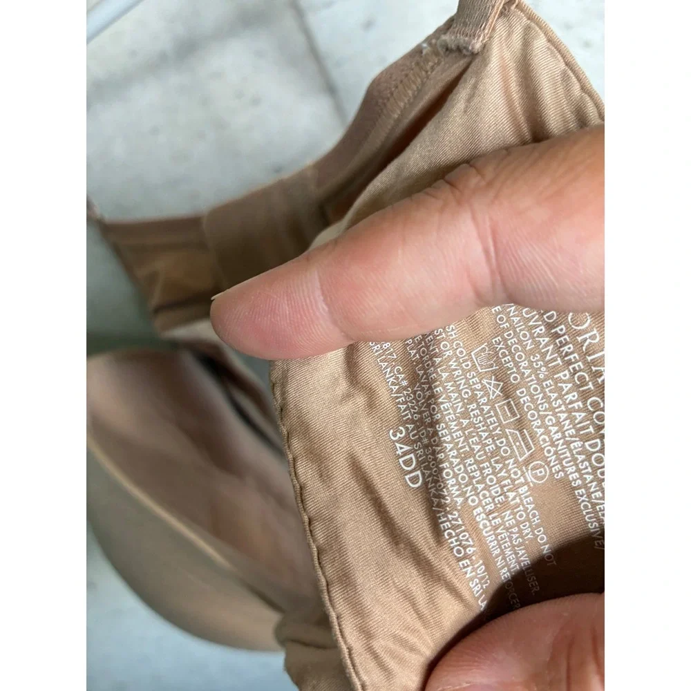 Victoria's Secret Body by Victoria Lined Perfect Coverage Bra Tan Nude 34DD